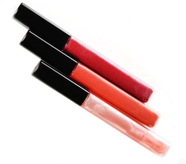 Belos gloss labial, isolado em branco — Fotografia de Stock