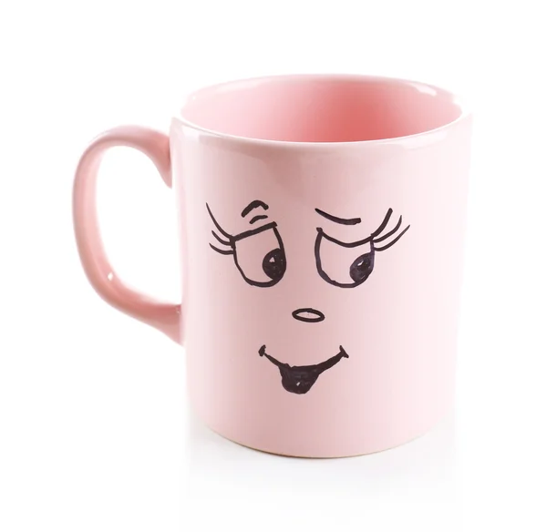 Taza emocional aislada en blanco — Foto de Stock