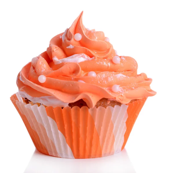 Delicioso cupcake isolado em branco — Fotografia de Stock