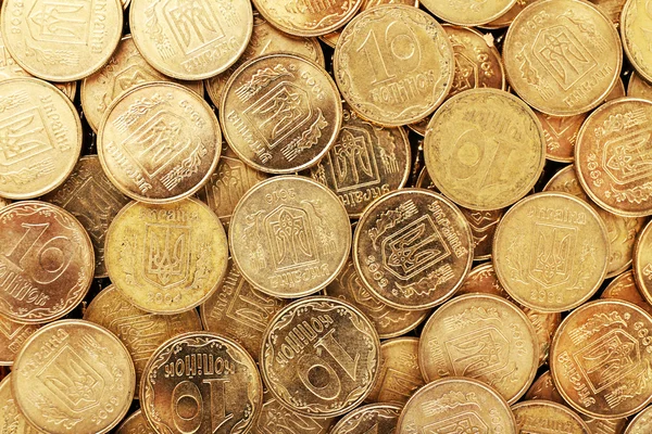 Ukrainian coins, macro view — Stock Photo, Image