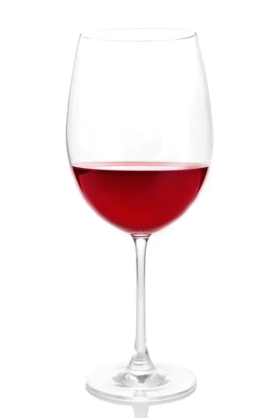 Şarap beyaz izole kırmızı şarap cam — Stok fotoğraf