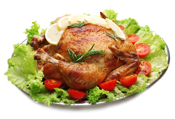 Baked chicken for festive dinner — Stock Photo, Image