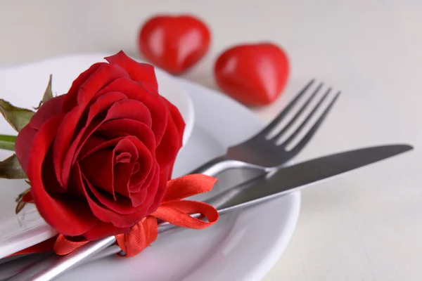 Mesa para Dia dos Namorados — Fotografia de Stock