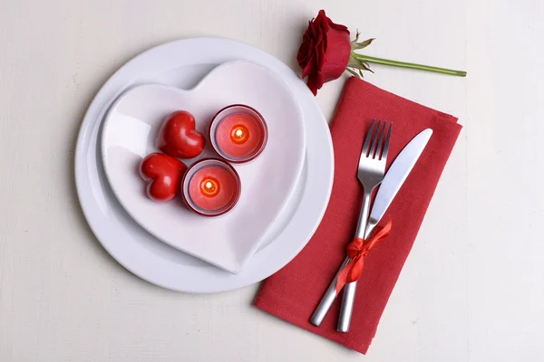 Mesa para Dia dos Namorados — Fotografia de Stock