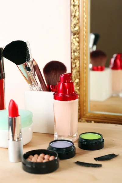 Cosmetics on dressing table — Stock Photo, Image