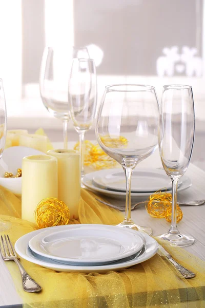아름 다운 휴일 테이블 설정 — 스톡 사진