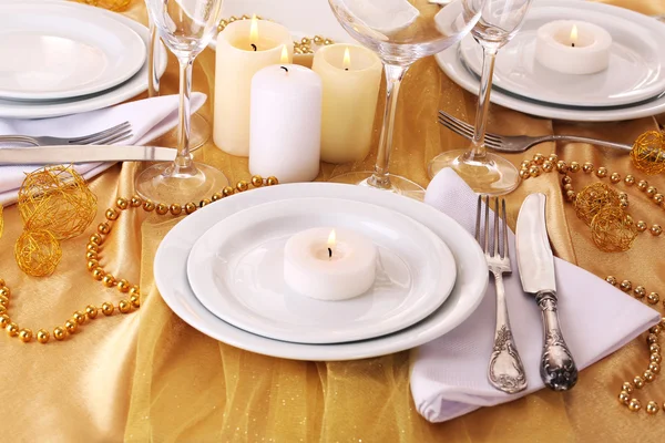 Beautiful holiday table setting — Stock Photo, Image