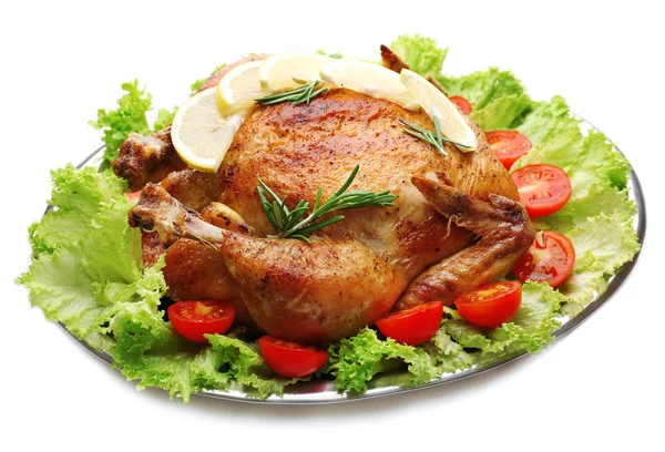 Baked chicken for festive dinner Stock Picture