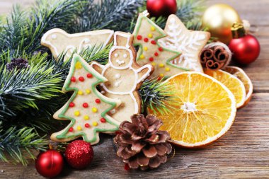 Gingerbread çerezleri Noel ile