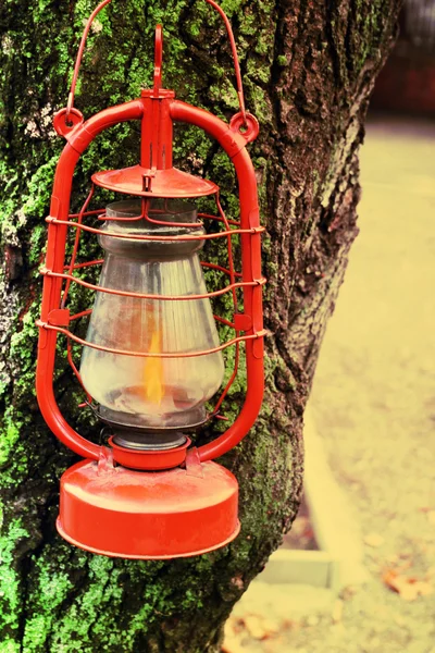 Lantern outdoors, close-up — Stock Photo, Image