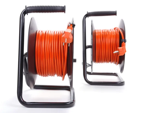 Удлиненные электрические кабельные катушки — стоковое фото
