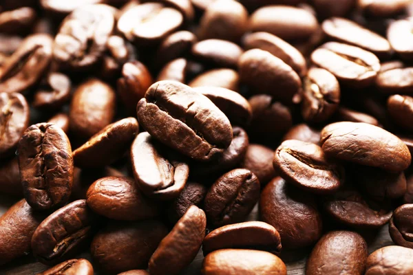 Granos de café, primer plano —  Fotos de Stock