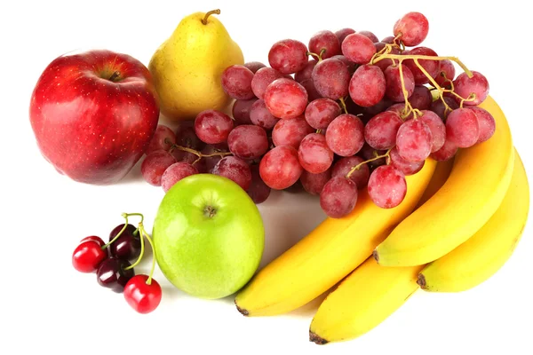 Ripe fruits isolated on white background — Stock Photo, Image