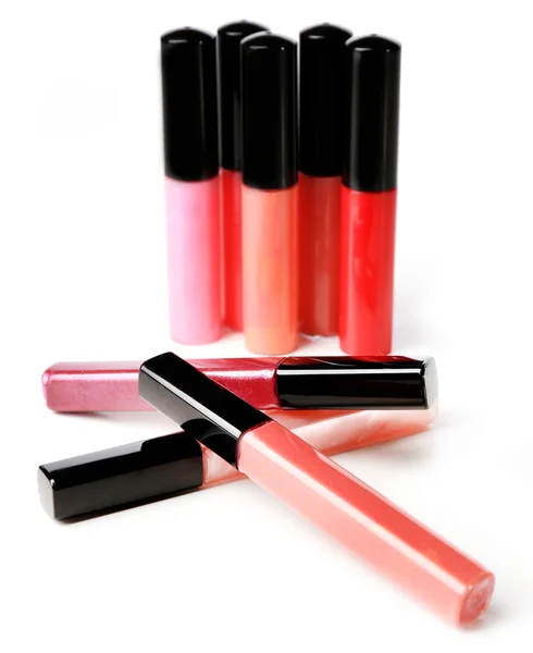 Belos gloss labial, isolado em branco — Fotografia de Stock