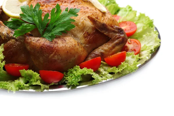 Baked chicken for festive dinner — Stock Photo, Image