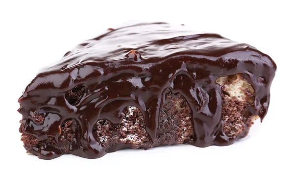 Κέικ σοκολάτας που απομονώνονται σε λευκό — Φωτογραφία Αρχείου