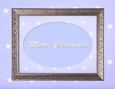 Mor arka plan karede ile Noel tebrik kartı