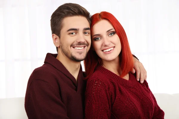 Embrace a loving couple close-up — Stock Photo, Image