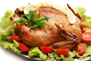 Festival akşam yemeği için pişmiş tavuk