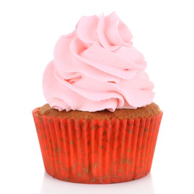 tatlı kek üzerine beyaz izole