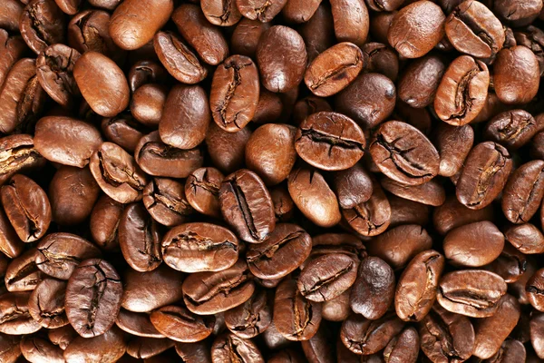 Granos de café, primer plano —  Fotos de Stock