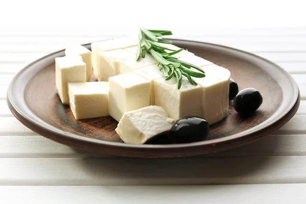 Sýr Feta na stole — Stock fotografie
