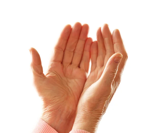 Hände der alten Frau — Stockfoto