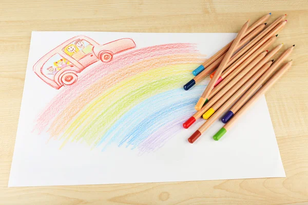 Drawing made by child — Stock Photo, Image