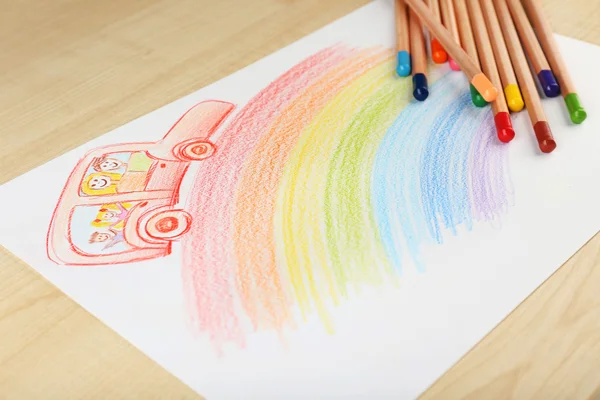 Drawing made by child — Stock Photo, Image