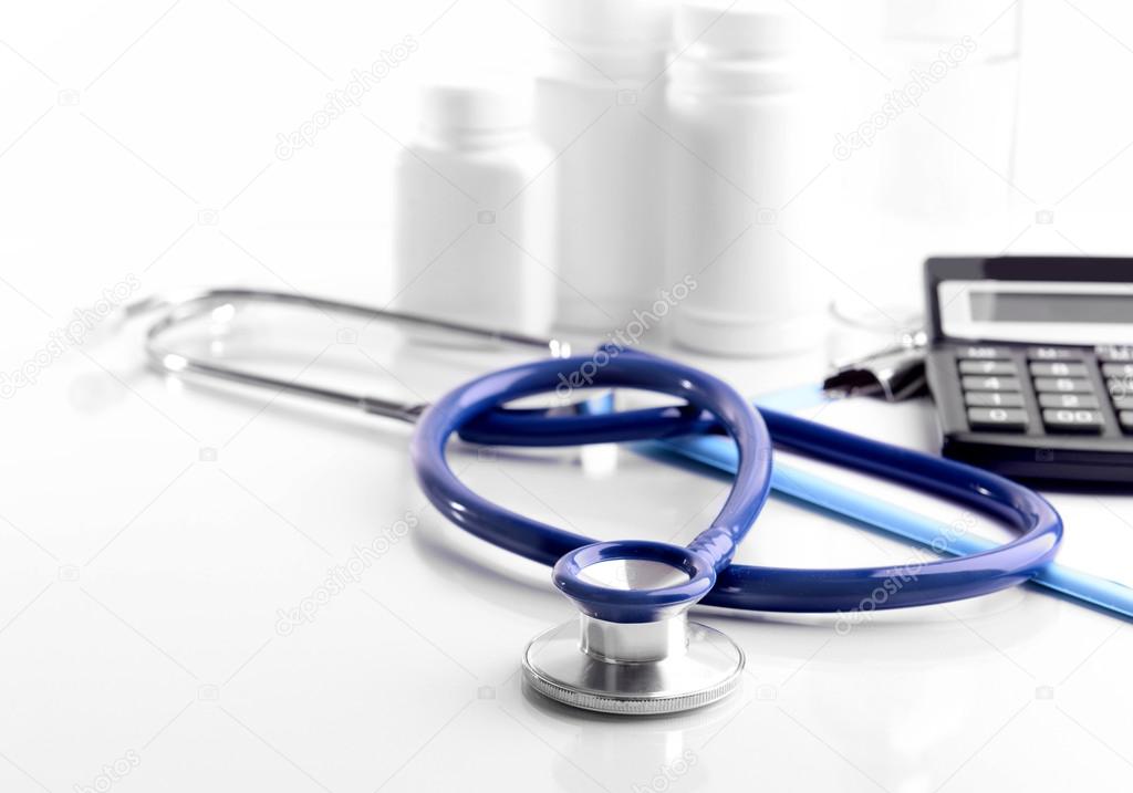 Stethoscope isolated on white