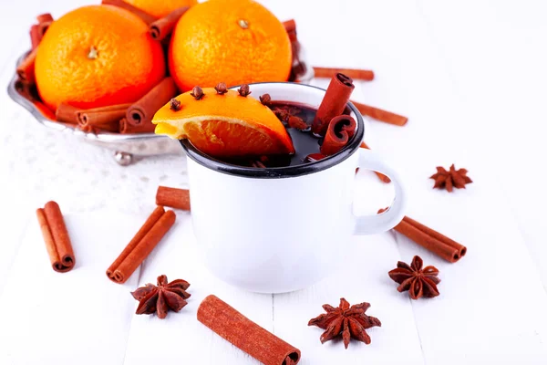 Mug of mulled wine — Stock Photo, Image