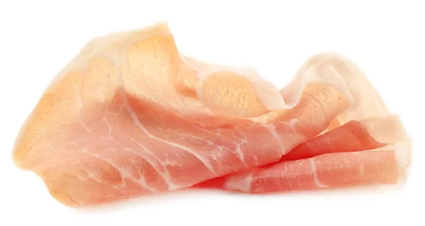 Skivad av jamon isolerad på vit bakgrund — Stockfoto