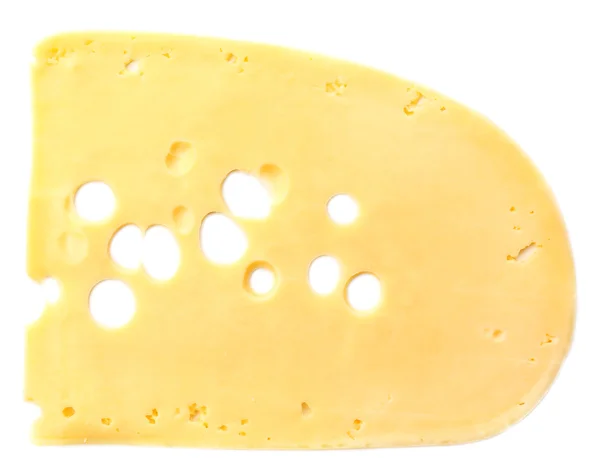 白い背景に隔離されたスライスチーズ — ストック写真