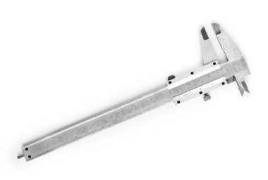 Vernier beyaz izole Kaliper (slayt ölçer)