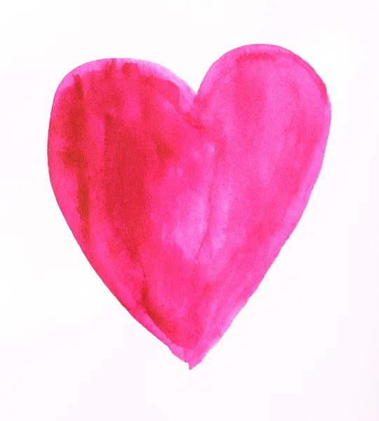 Forma de coração pintado isolado em branco — Fotografia de Stock