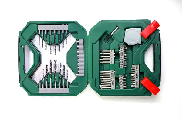 Set of screwdriver tips isolated on white — Stock Photo, Image