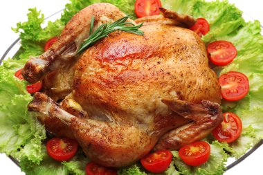 Festival akşam yemeği için pişmiş tavuk