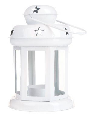 Dekoratif fener beyaz izole