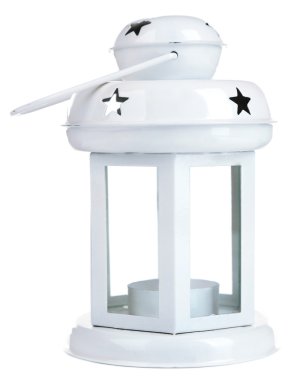 Dekoratif fener beyaz izole