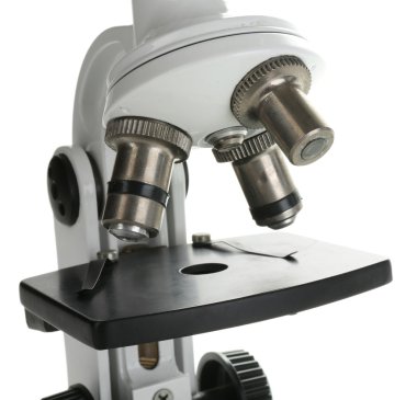 Mikroskop yakın çekim, izole üzerinde beyaz