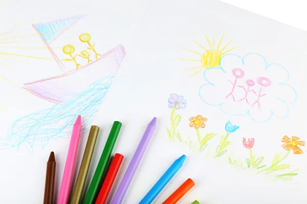 Drawing made by child — Stock Photo, Image
