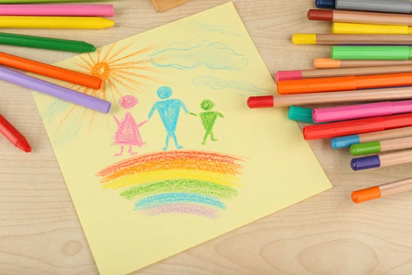 Drawing made by child — Stock Photo, Image