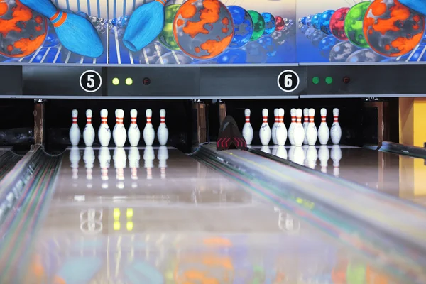 Jeu de boules baan met pinnen — Stockfoto