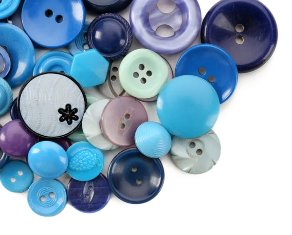 Colorful sewing buttons isolated on white — Stock Photo, Image