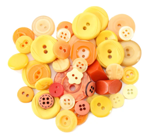 Colorful sewing buttons isolated on white — Stock Photo, Image