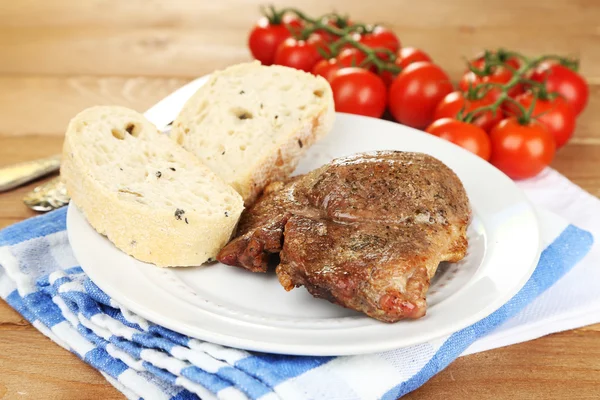 Roasted meat and vegetables Stock Photo