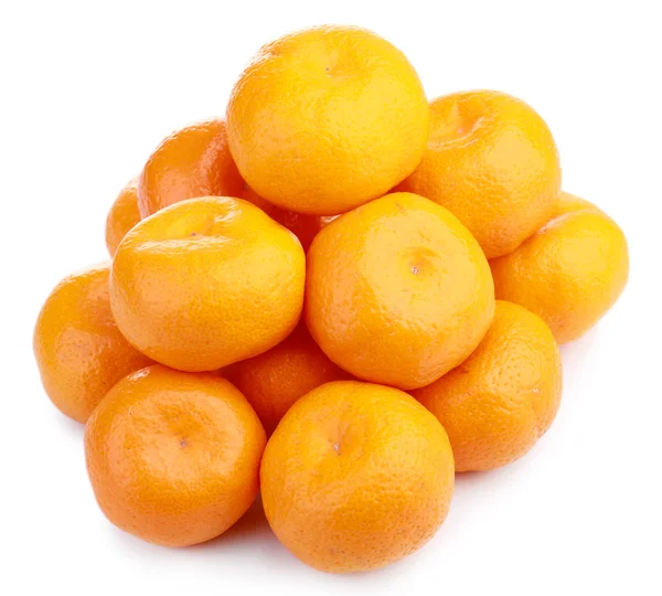 Tangerines isolées sur blanc — Photo