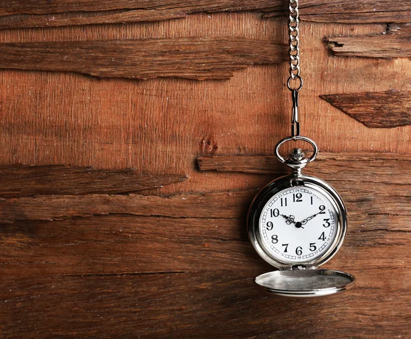 Silver pocket clock — Stock Photo, Image