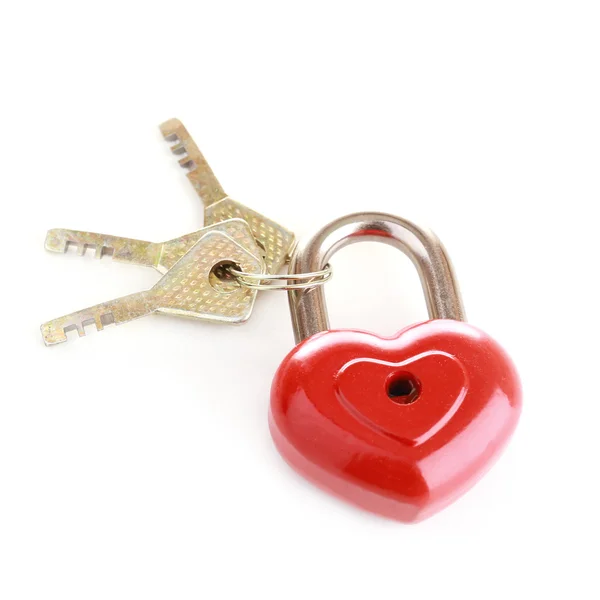 Heart-shaped padlock — Stock Photo, Image