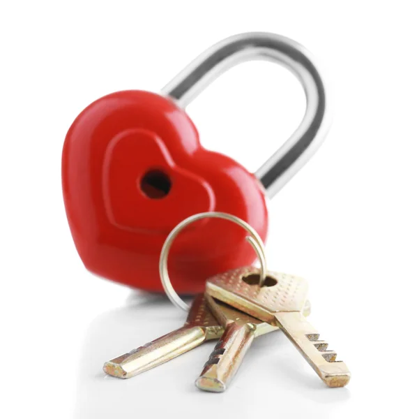 Heart-shaped padlock — Stock Photo, Image